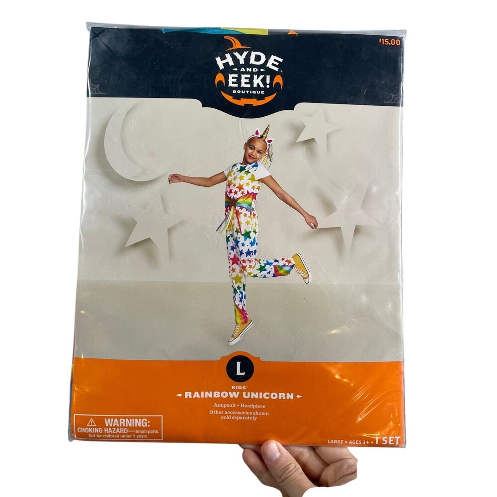 Rainbow Unicorn Costume Girls Large (10-12) Hyde And Eek Boutique Childrens NWT